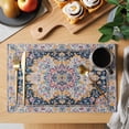 thumbnail image 2 of Placemat Set of 6 Boho Middle Eastern Floral Placemats for Dining Table Vintage Ethnic Style Washable Table Mats for Kitchen and Party Decor Indoor & Outdoor Use, 2 of 8