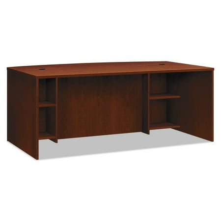 Basyx Credenza Shells - basyx BL Laminate Series Breakfront Desk Shell Bow Front, 72w x 42d x 29h, Med. Cherry
