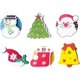 thumbnail image 1 of Clips de madera de Navidad Árbol de Navidad pintado Santa Muñeco de nieve Campana Medias Pinzas para la ropa Abrazadera para fotos Notas Tarjeta de notas Clavija de papel Artesanía, 1 of 5