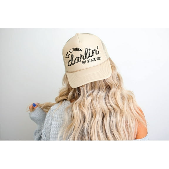 Life is Tough Tan Unisex Foam Trucker Hat