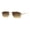 Gold (Brown), variant on Geometric Rectangular Rimless Sunglasses Metal Leopard Design UV400 Gold, Smoke