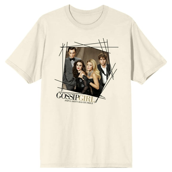 Gossip Girl Chuck, Blair, Serena, Nate Characters Men's Natural Graphic Tee-Small