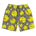thumbnail image 2 of Honeii's Pirate Skulls Print Men's Casual Shorts with Drawstring，Swim Trunks Quick Dry Beach Shorts, 2 of 5