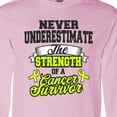 thumbnail image 4 of Inktastic Never Underestimate the Strength of a Cancer Survivor Non Hodgkins Lymphoma Long Sleeve T-Shirt, 4 of 5