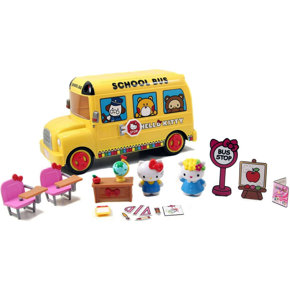 Jada Toys Hello Kitty Deluxe School Bus Playset