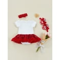 thumbnail image 4 of 2023 Baby Girl My 1st Valentines Day Red Tutu Romper Dress with Headband, Valentines Day Gift 0-18months (Red Letter Heart, 6-12 Months), 4 of 9