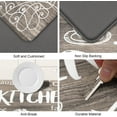 thumbnail image 4 of MeyJey Anti Fatigue Kitchen Rugs and Mats, 2 PCS Non-Slip Waterproof Runner Rug and Mat Set, Brown, 4 of 11
