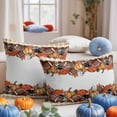 thumbnail image 5 of Decorative Throw Pillow Covers 12x20 Inch Set of 2 Orange Pumpkin Fall Decor Pillow Cases for Couch, Rugby Maple Leaves Cushion Case for Living Room Bedroom Bed Car Chair, 5 of 9