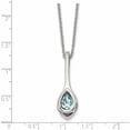 thumbnail image 5 of Stainless Steel Polished With Blue Glass Teardrop 17.75 In 2In Ext Necklace Made China -Jewelry By Sweet Pea, 5 of 8