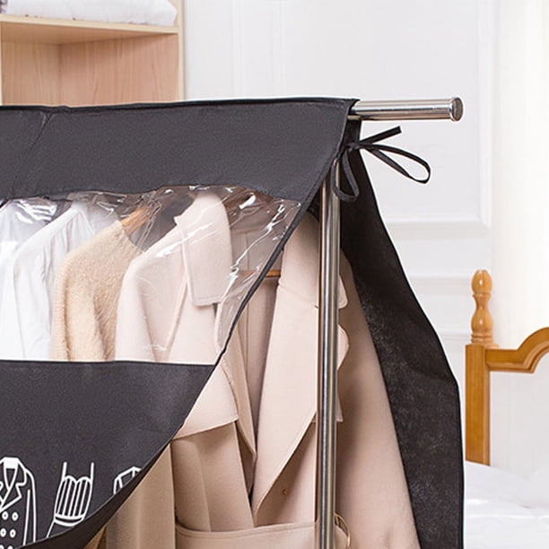 Protectores de ropa para colgar, funda antipolvo para ropa, funda para ropa translúcida no tejida, perchas para fundas de ropa, características de vanguardia