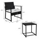 thumbnail image 5 of Single 2pcs Mesa de centro 1pc Silla plana expuesta Juego de tres piezas Negro Zimtown contemporÃ¡neo, 5 of 5