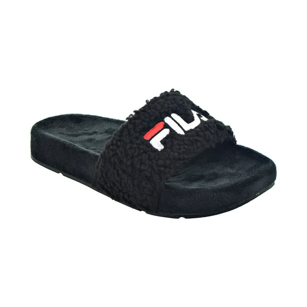 Fila Fuzzy Drifter Women's Sandals Black-Red-White - Walmart.com