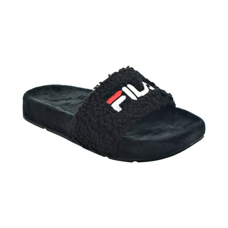 Fila Fuzzy Drifter Women's Slide Sandals Black-Red-White 5sm01537-014