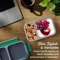 thumbnail image 3 of Bentgo Stainless Steel Snack Box - Leak-Proof, 2 Compartments, 2-Cup Capacity, Ideal for Kids 3+, Teens & Adults, Durable, Reusable (Gray Leaf), 3 of 8
