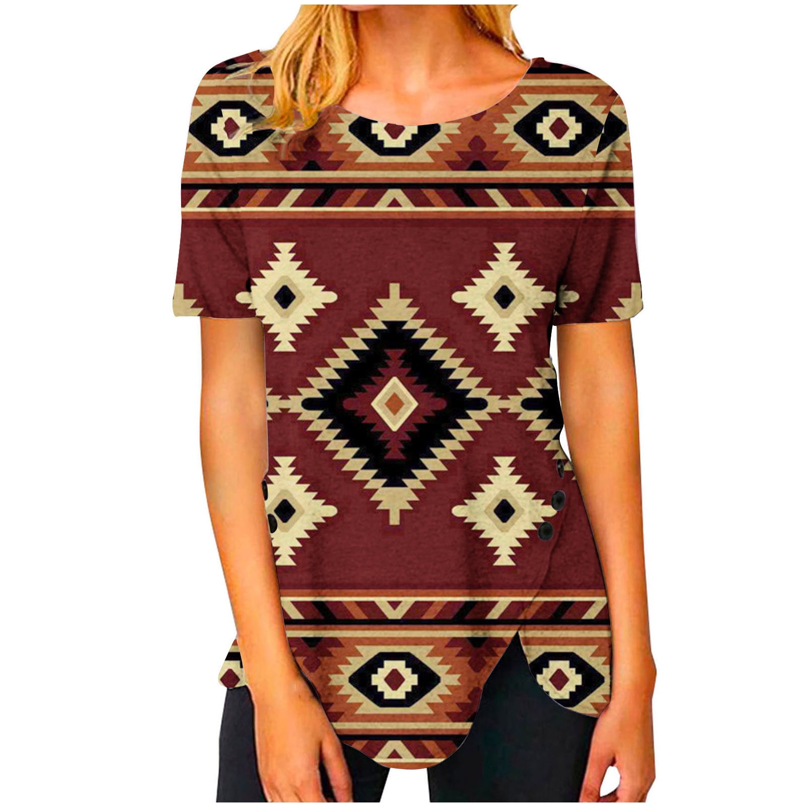Scyoekwg Plus Size Tops For Women Short Sleeve T Shirts Vintage scyoekwg-plus-size-tops-for-women-short-sleeve-t-shirts-vintage