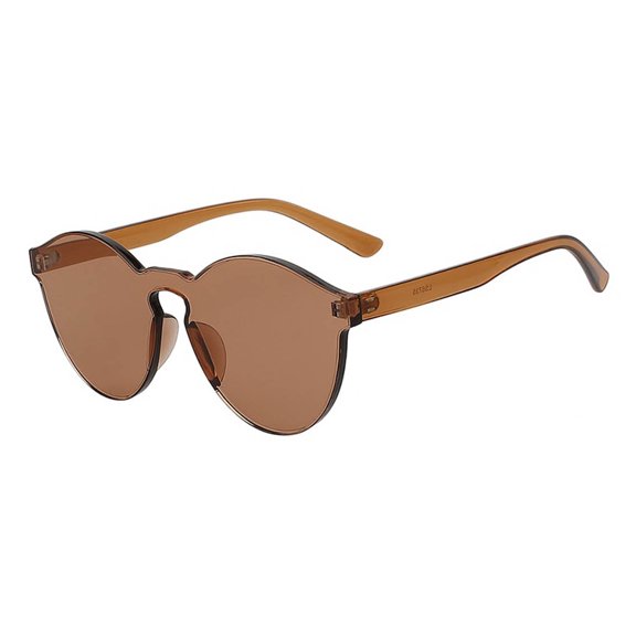 Round Sunglasses - Transparent Brown