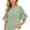 Green, variant on Women's Crew Neck Gingham Ruffle Sleeve Loose Fit Casual Tops for Women Daily Summer Comfort Wear
