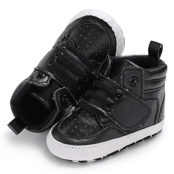 Diconna Newborn Baby Boy Girl Soft Sole Crib Shoes Warm Boots Anti Slip Sneaker 0 18m Black