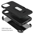thumbnail image 5 of For Apple iPhone 15 (6.1") Belt Clip with Credit Card Holder ID Slot, Holster, Kickstand Protective Heavy Duty Hybrid Cover ,Xpm Phone Case [ Black ], 5 of 10
