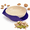 Purple, variant on Double-Layer Pistachio Bowl with Shell Storage — Snack Serving Bowl for Nuts, Cherries & Olives, Top Bowl + Bottom Compartment Design, 8.3-Inch Diameter