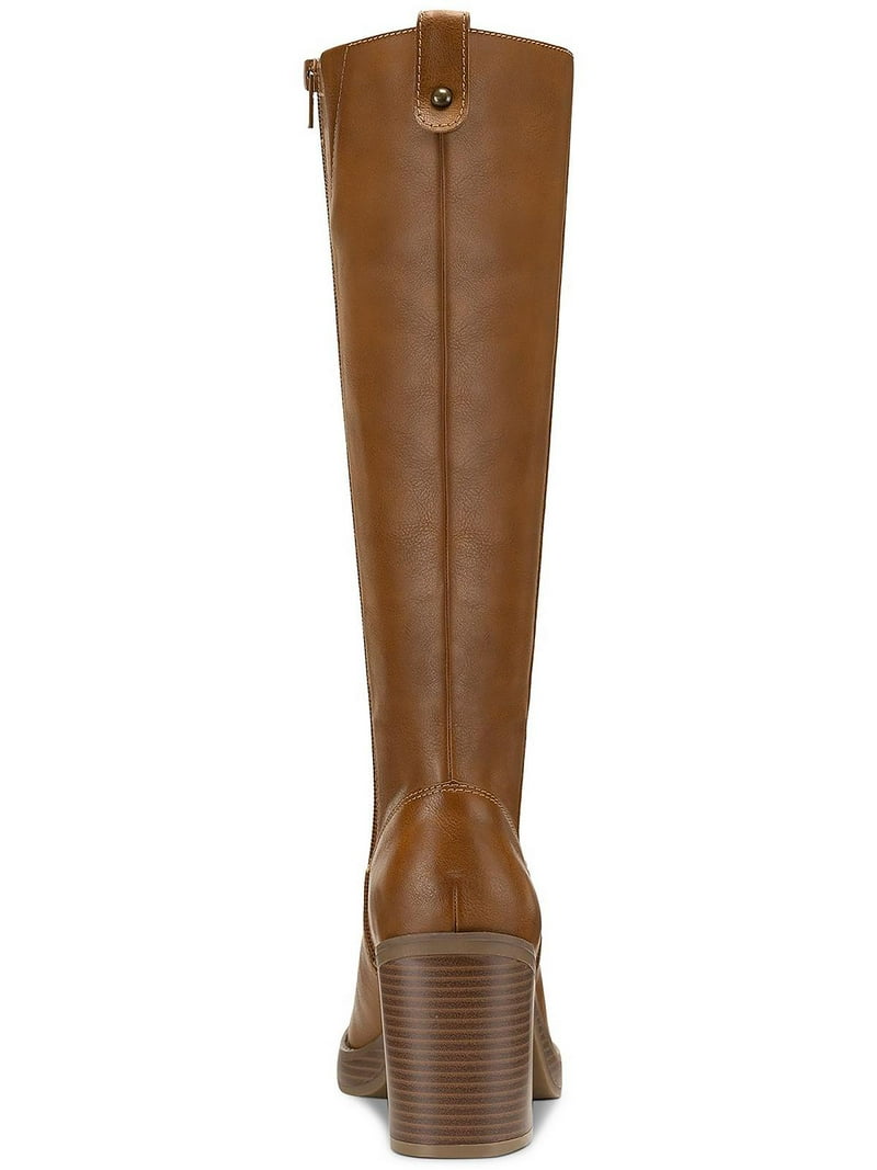 Sun + Stone Womens Aiimee Faux Leather Side Zip Knee-High Boots