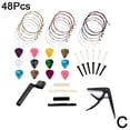 thumbnail image 6 of 48 66 Piece Guitar Accessory Set With Tuner String Winder Picks And Pins ABS Metal, 6 of 7