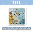 thumbnail image 2 of 10 Inch Wall Clock Battery Operated Silent Clock Decorative for Office, Kitchen, Outdoor, Living Room，Vintage Flowers Blue Elegant Design, 2 of 4