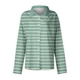 thumbnail image 6 of Button Down Shirts for Women Fashion Stripe Printed Shirt Dressy Casual Long Sleeve Blouses Plus Size Loose Tops Trendy Business Work Shirts, 6 of 6