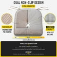 thumbnail image 3 of SUNROX Memory Foam Jumbo Rocking Chair Cushions, Set of Seat & Back Cushion with Ties for Indoor/Outdoor Rocker, FadeShield Water Resistant Non Slip Durable Tufted Pads, 2 Piece, Husk Birch, 3 of 7