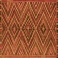 thumbnail image 1 of Ahgly Company Indoor Square Oriental Orange Traditional Area Rugs, 4' Square, 1 of 1