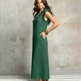 thumbnail image 6 of QGJZVUNL Flutter Sleeve Maxi Dresses for Women Summer Outfits Casual Ruffle V Neck Sleeveless Sundress Size XL, 6 of 6