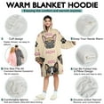 thumbnail image 5 of Wearable Oversized Blanket,Dog Mom Wearable Blanket Hoodie for Adults,Cozy Hooded Blankets with Super Pockets,Super Warm Fuzzy Pullover for Women & Men, 5 of 6