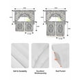 thumbnail image 5 of Beige Blue Boho Swag Curtains for Living Room/Bedroom Windows, Medieval Vintage Ethnic Floral Abstract Kitchen Curtains and Valances Set 36 Inch Length, Light Filtering Swags Valance Curtain Panels, 5 of 5