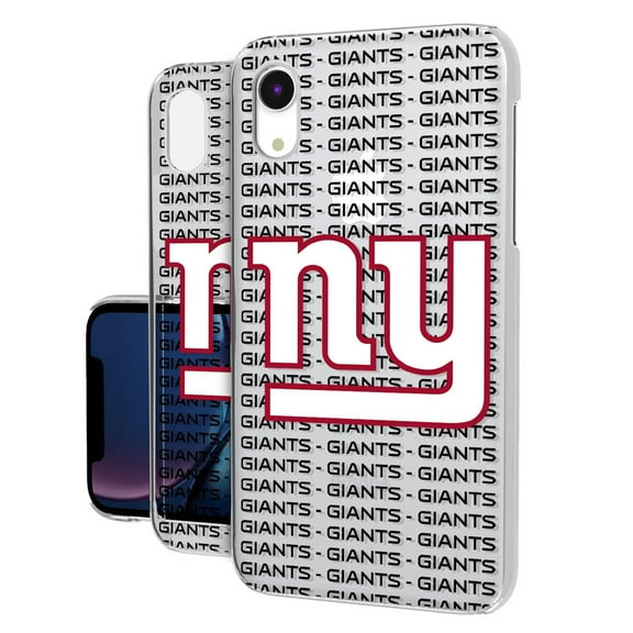 New York Giants iPhone Clear Text Backdrop Design Case
