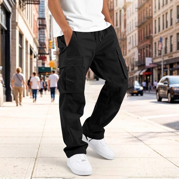 Boys' Cargo Sweatpants Baggy Jogger Pants Back to School Trousers for Boys 5-15 Years