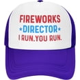 thumbnail image 1 of Fireworks Director I Run You Run Trucker Hat for Men Baseball Caps Adjustable Hats, 1 of 8