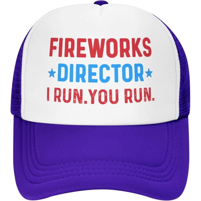Fireworks Director I Run You Run Trucker Hat for Men Baseball Caps Adjustable Hats