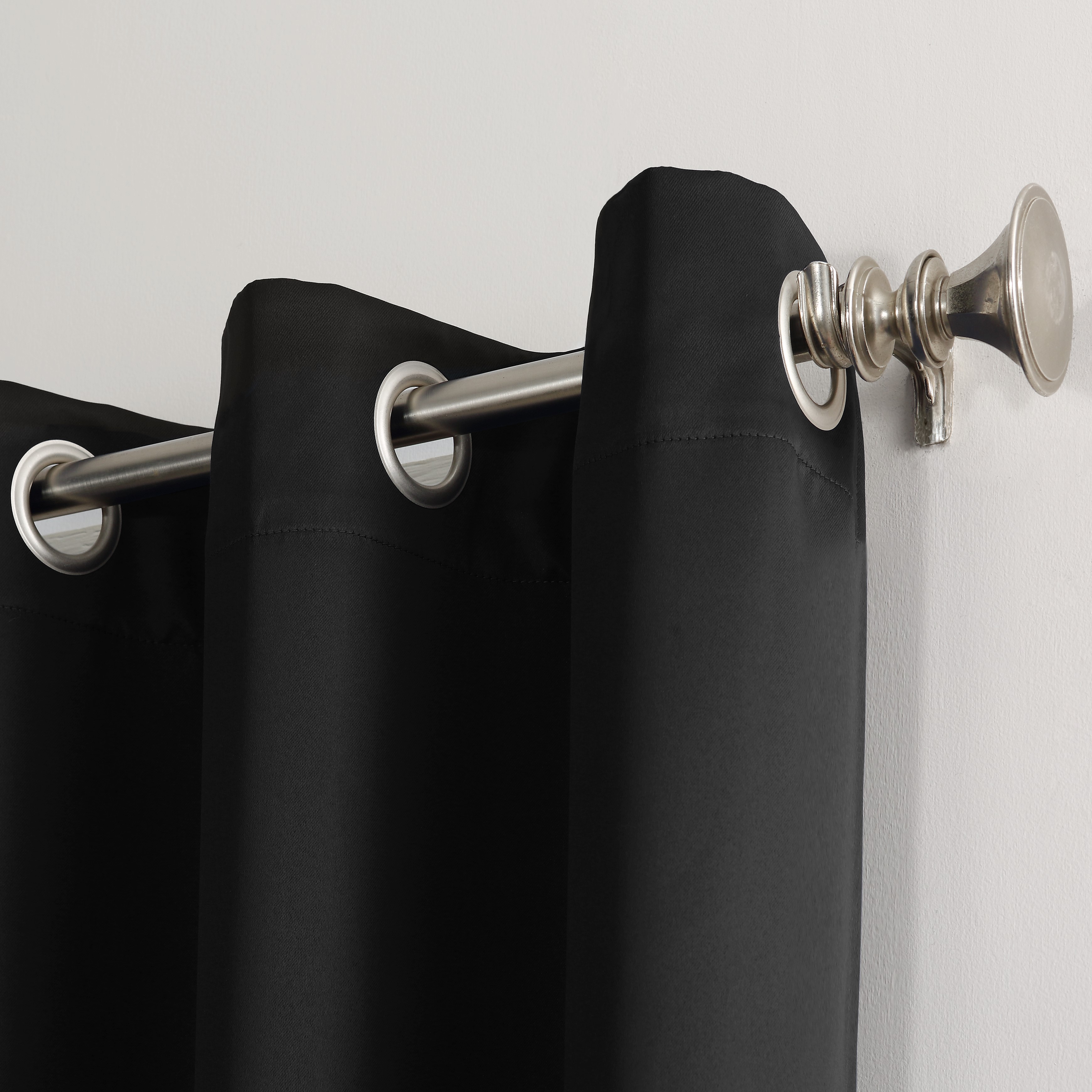 Sun Zero Nolan Energy-Efficient Blackout Curtain, Black, 40x63 photo 7