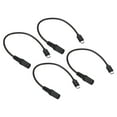 thumbnail image 1 of Unique Bargains 7.9' Micro USB to DC Extension Cable Male to Female Extension Power Cords for Fans LED Strips Black 4 Pack, 1 of 4
