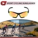 thumbnail image 3 of Gafas de motocicleta Unique Bargains, gafas de sol ciclismo de tri-acetato de celulosa, lentes rojos, marco negro, 3 of 6