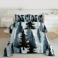 thumbnail image 3 of Homewish Blue Pine Tree Bedding Comforter Set, Vintage Western Countryside Twin Comforter Sets, Teens Adult Men Reversible Bedding Set, Luxury Bedroom Decor, 2 Pieces, 3 of 9