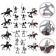 thumbnail image 4 of juego de minifiguras de soldados de mesa de arena, pequeñas figuras de caballeros, micropaisajismo, decoraciones de caballos, 4 of 7