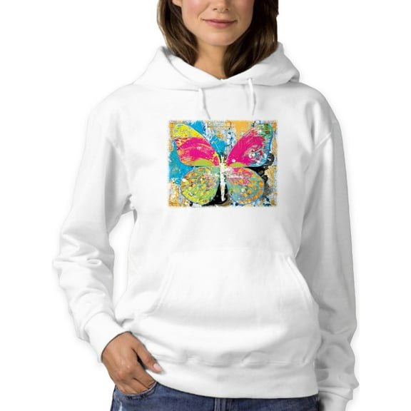 Image Conscious Sprayed Butterfly Hoodie Womens -Porter Hastings Designs, Female 3X-Large