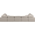 thumbnail image 2 of Meridian Furniture Indulge 234" Linen Fabric U-Shaped Modular Sectional in Beige, 2 of 9