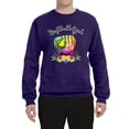thumbnail image 2 of Wild Bobby, Colorful Softball Girl, Sports, Unisex Crewneck Graphic Sweatshirt, Purple, Medium, 2 of 5