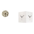 thumbnail image 1 of Escultura para colgar en la pared,Decoración de pared de metal para sala de estar,dormitorio y exterior.,Reloj de pared de doble cara,Reloj de pared de esquina de doble cara para decoración, 1 of 8
