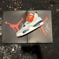 thumbnail image 5 of Ni - ke Ni - ke Air Jordan 4 Retro Off White Military Blue FV5029-141 Men's Size 10, 5 of 5