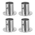 thumbnail image 2 of Shisuyan Heavy Duty Pole Flange Socket Silver 4Pcs 1.97X1.97X1.26 Inch, 2 of 8