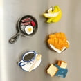 thumbnail image 5 of Wrapables 3D Resin Fridge Magnets, Food Simulation, Succulents, Famous Faces Refrigerator Magnets for Kitchen (Set of 5), Breakfast, 5 of 7