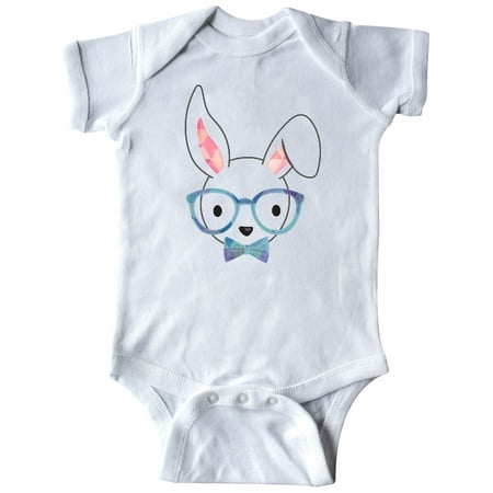 

Inktastic Cute Hipster Bunny Blue Gift Baby Boy or Baby Girl Bodysuit